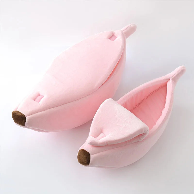 Banana Cat Bed House Cute Funny Cozy Cat Mat Beds Warm Durable Portable Pet Basket Kennel Dog Cushion Cat Supplies Multicolor