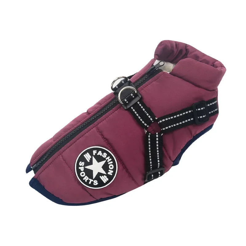 Large Pet Dog Jacket With Harness