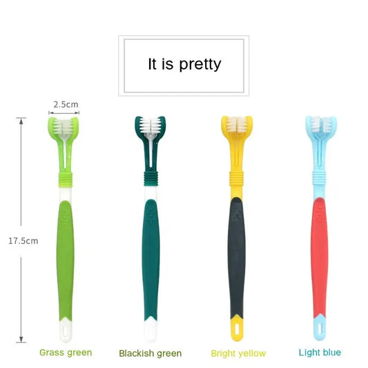 3-Sided Pet Toothbrush Dog