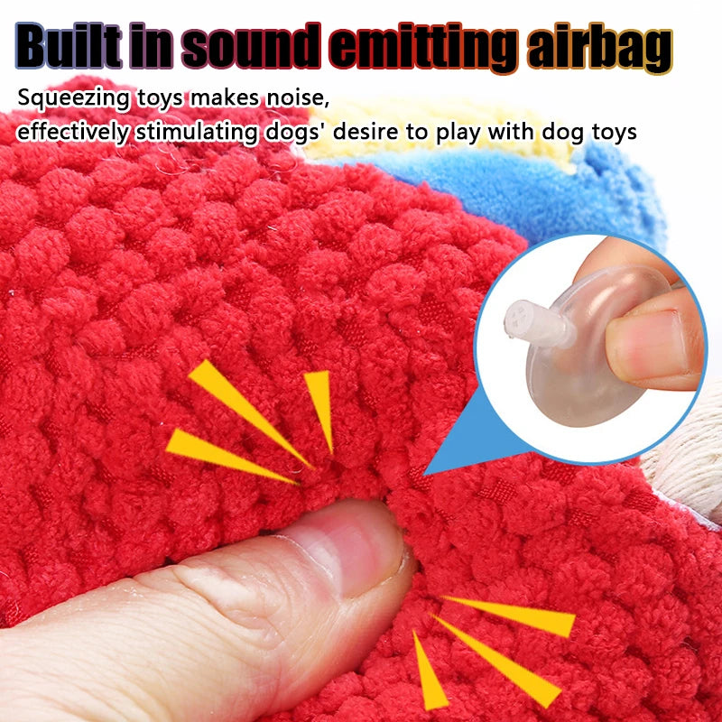 Indestructible Plush Parrot Dog Toy