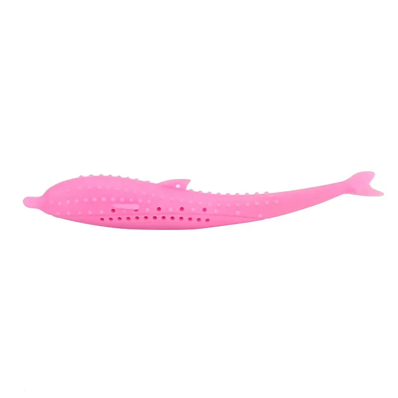 NEW Cat Teeth Brushing Toy Teeth Cleaning Cat Stick Fish-shaped Silicone Toy Chew Resistant Interactive Toys Catnip Pet Supplies