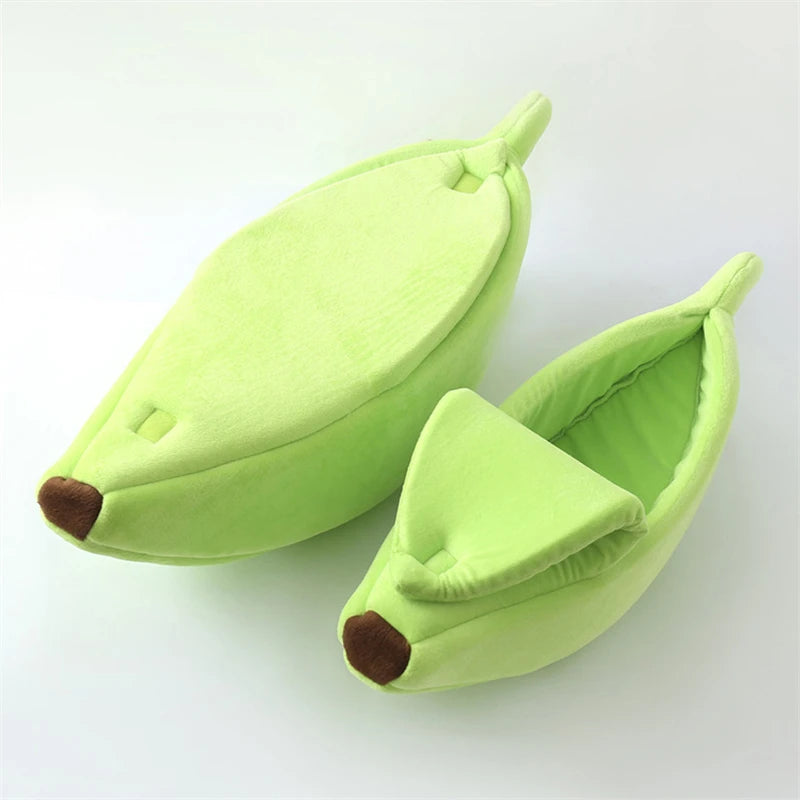 Banana Cat Bed House Cute Funny Cozy Cat Mat Beds Warm Durable Portable Pet Basket Kennel Dog Cushion Cat Supplies Multicolor