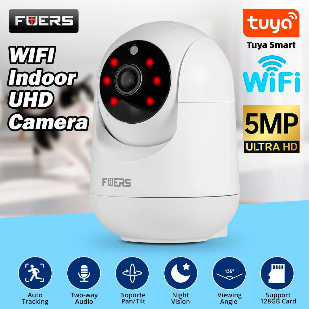 FUERS 5MP 4K QHD Security WIFI Camera