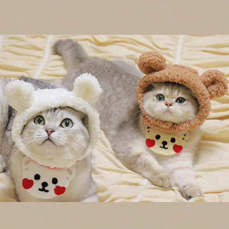 Pet Hat Cat Headgear Lion Rabbit Ears Dog Hat Dress up Pet Headwear Small Dog Pet Supplies