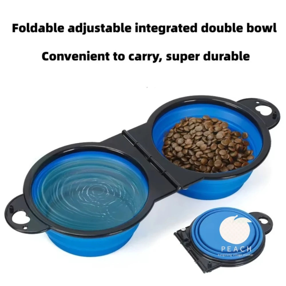 foldable dual bowl