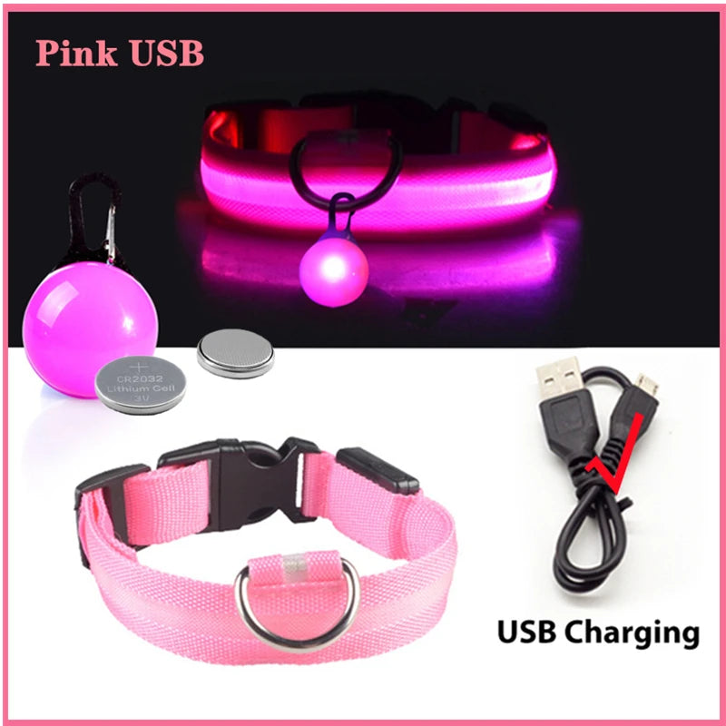 Charging Glowing Dog Collar