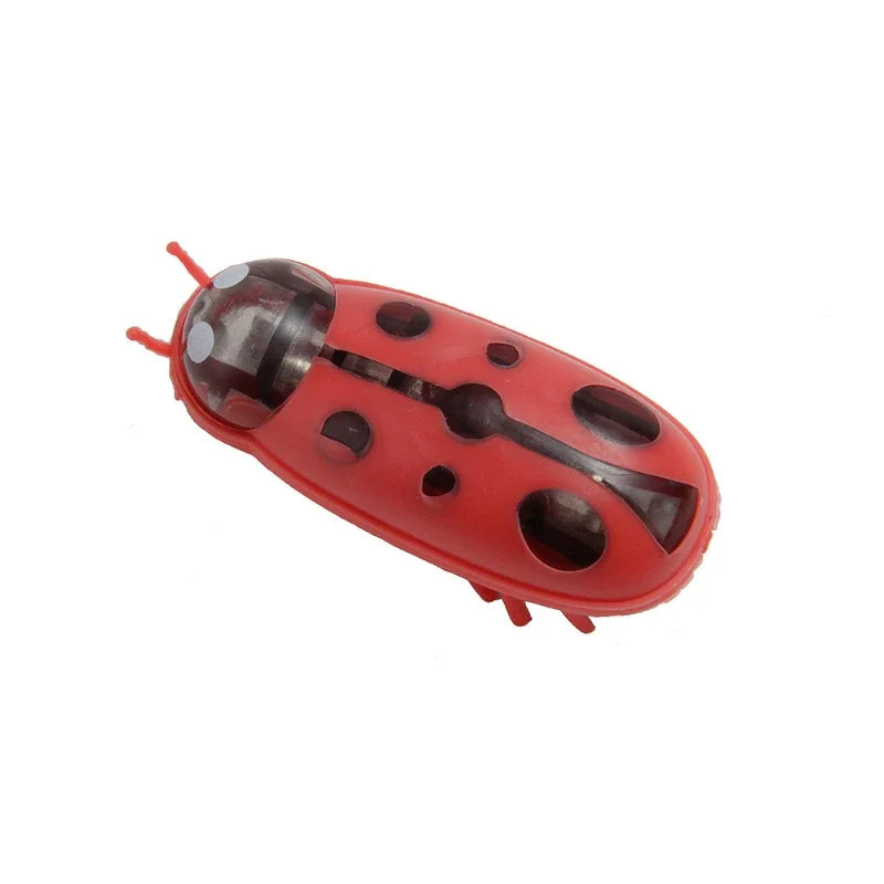 1PC Electric Bug Cat Toy Automatic Flip Battery Operated Pet Dog Beetle Playing Interactive Toy Interactive Cat Toy Pet Supplies