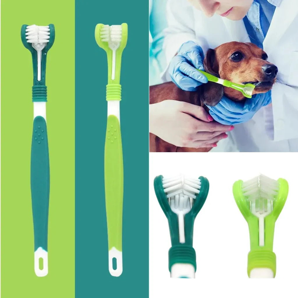 3-Sided Pet Toothbrush Dog