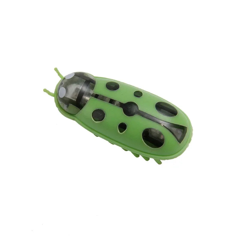 1PC Electric Bug Cat Toy Automatic Flip Battery Operated Pet Dog Beetle Playing Interactive Toy Interactive Cat Toy Pet Supplies