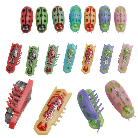 1PC Electric Bug Cat Toy Automatic Flip Battery Operated Pet Dog Beetle Playing Interactive Toy Interactive Cat Toy Pet Supplies