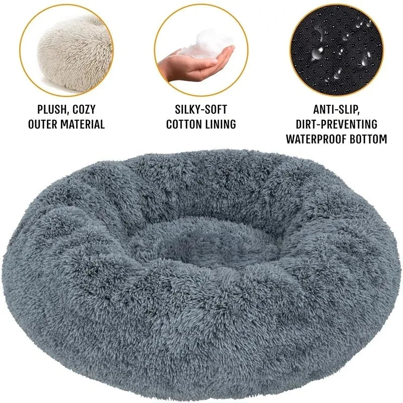 Round Dog Bed Winter