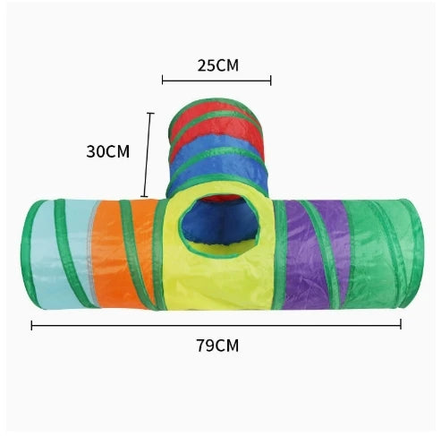 Cat Tunnel Long T/Y Ways Cat Play Tunnel Foldable Funny Interactive Indoor Play Toys Games Kitty Cubes Pet Supplies