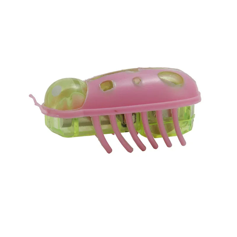 1PC Electric Bug Cat Toy Automatic Flip Battery Operated Pet Dog Beetle Playing Interactive Toy Interactive Cat Toy Pet Supplies