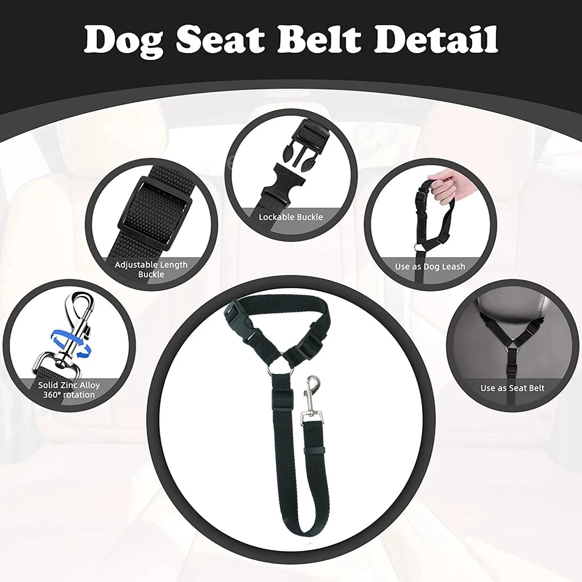Pet Dog And Cat Seat Belt