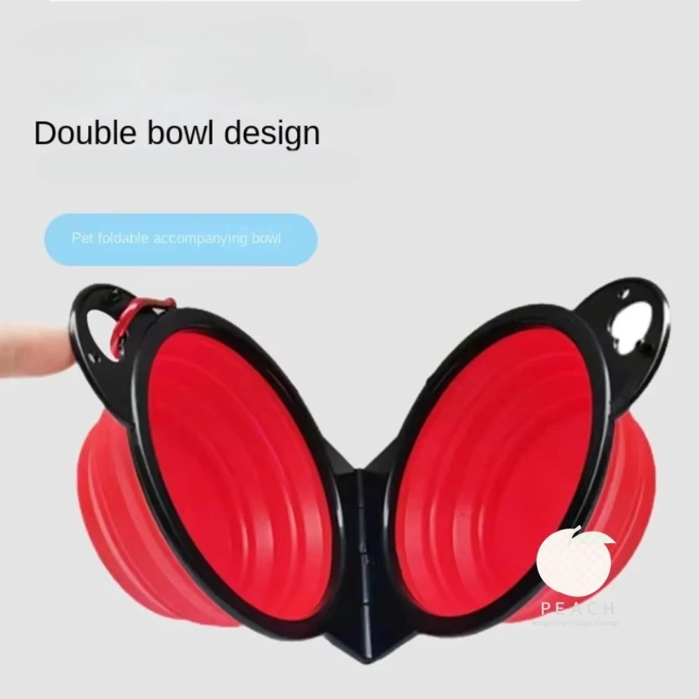 foldable dual bowl