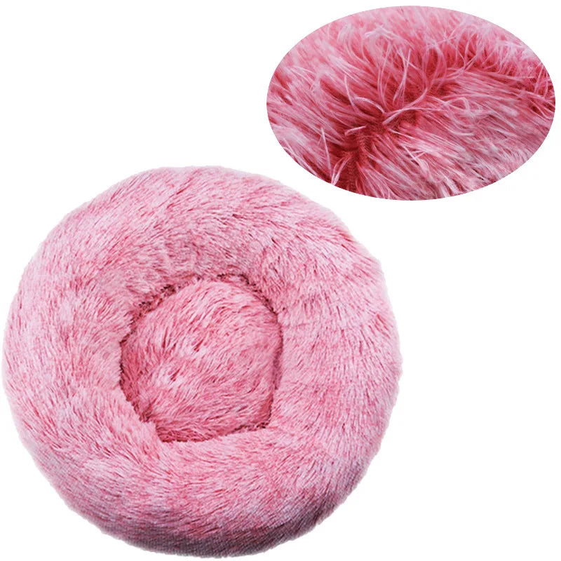 Round Dog Bed Winter