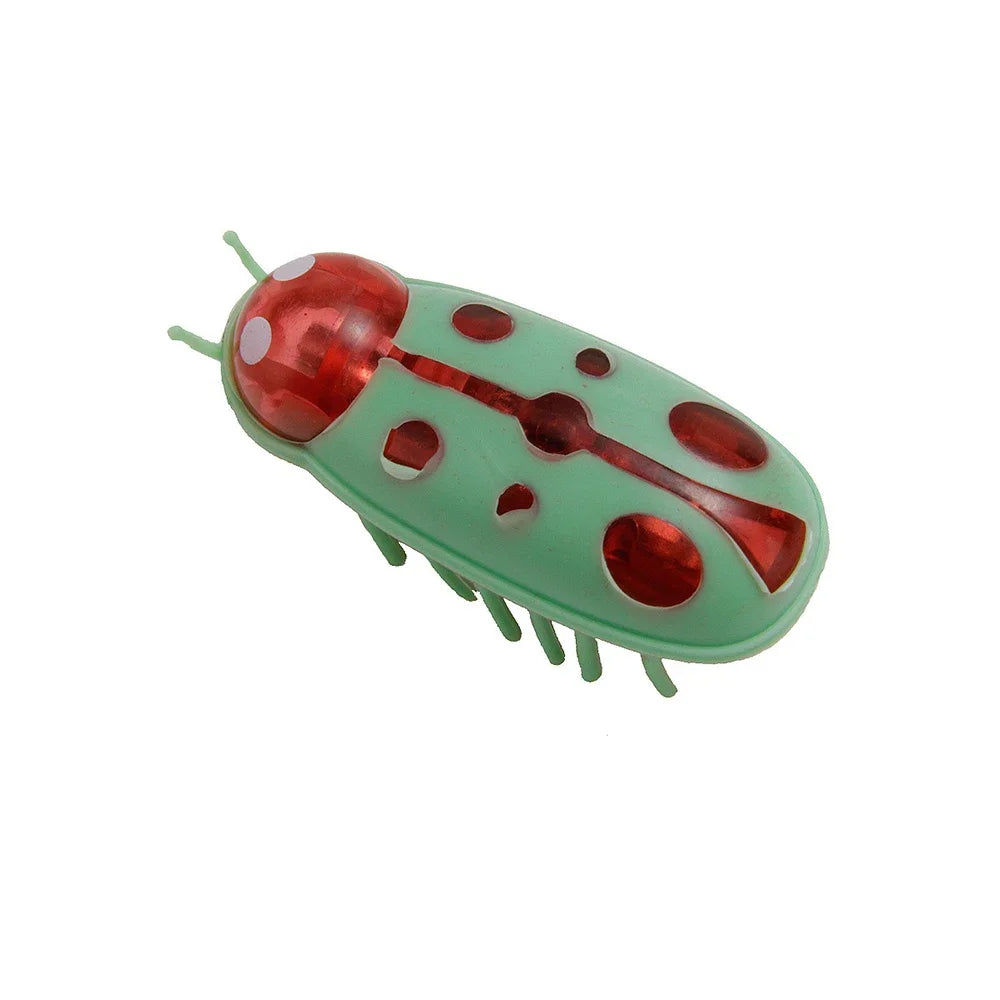 1PC Electric Bug Cat Toy Automatic Flip Battery Operated Pet Dog Beetle Playing Interactive Toy Interactive Cat Toy Pet Supplies