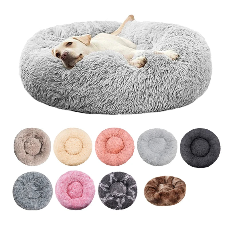 Round Dog Bed Winter